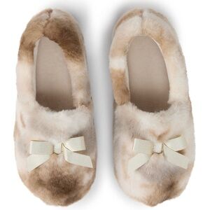 NWT MUK LUKS TAN TIE DYE COZY COMFORT SLIPPERS WITH MEMORY FOAM